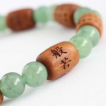 本翡翠　念珠　数珠　般若心経彫り　全宗派使用可能　保証＆手引き付 本翡翠念珠数珠般若心経彫り全宗派使用可能保証＆手引き付